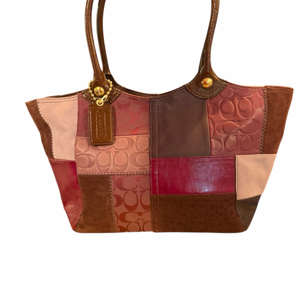 Coach Bleecker Patchwork Pink Leather Tote - Picture 3 of 7